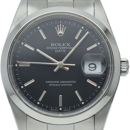 Rolex Oyster Perpetual Date Watch SS Black