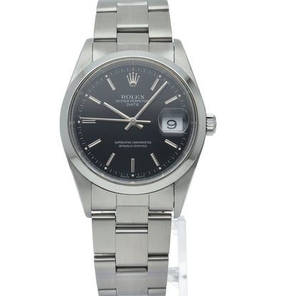 Rolex Oyster Perpetual Date Watch SS Black — view 2