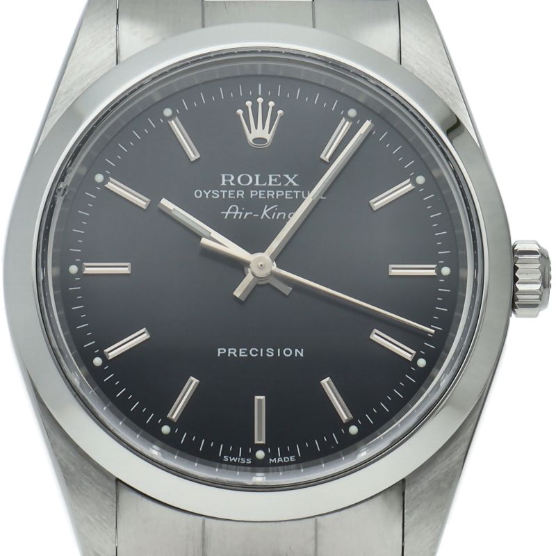 Rolex Air King SS Watch Black OH