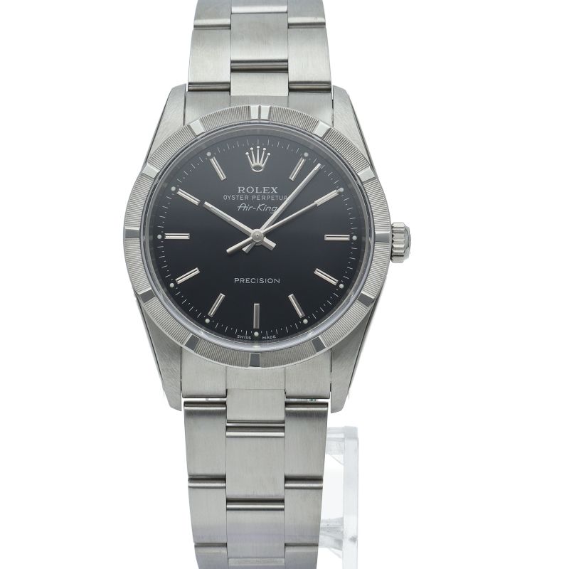 Rolex Air King SS Watch Black — view 2