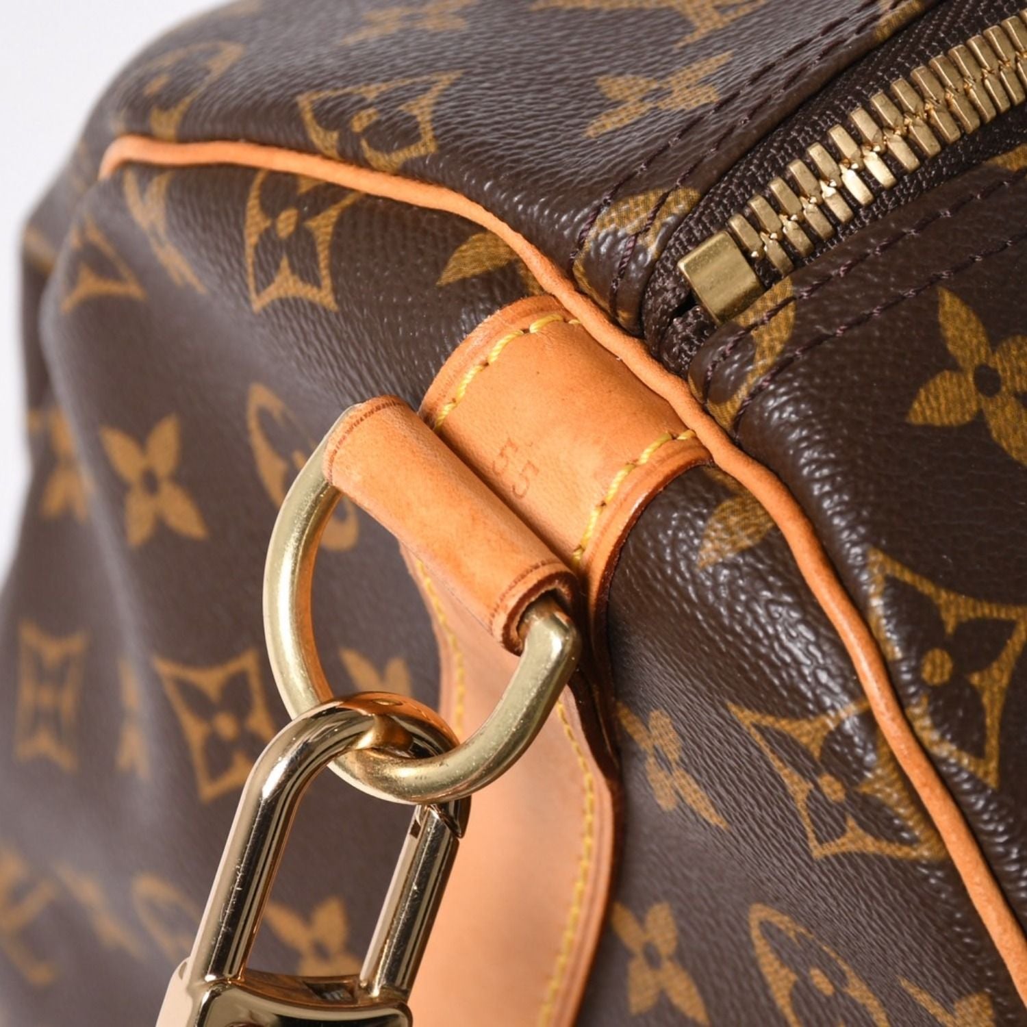 Louis Vuitton Monogram Keepall Bandouliere 55 2-Way Boston Bag Brown Canvas — view 6
