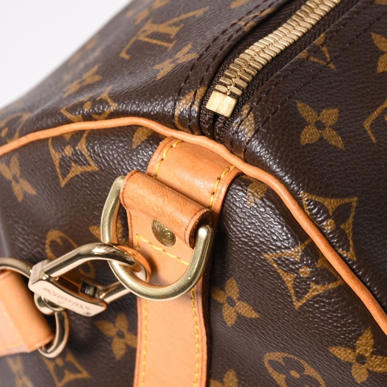 Louis Vuitton Monogram Keepall Bandouliere 55 2-Way Boston Bag Brown Canvas — view 5
