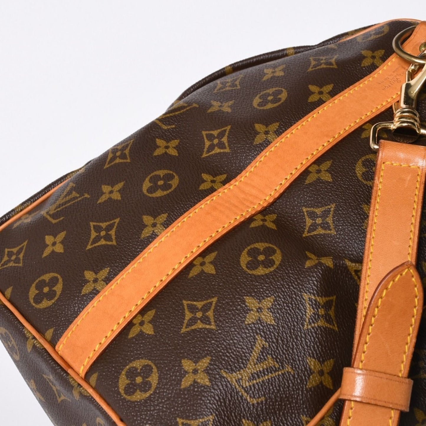 Louis Vuitton Monogram Keepall Bandouliere 50 Brown Boston Bag — view 8
