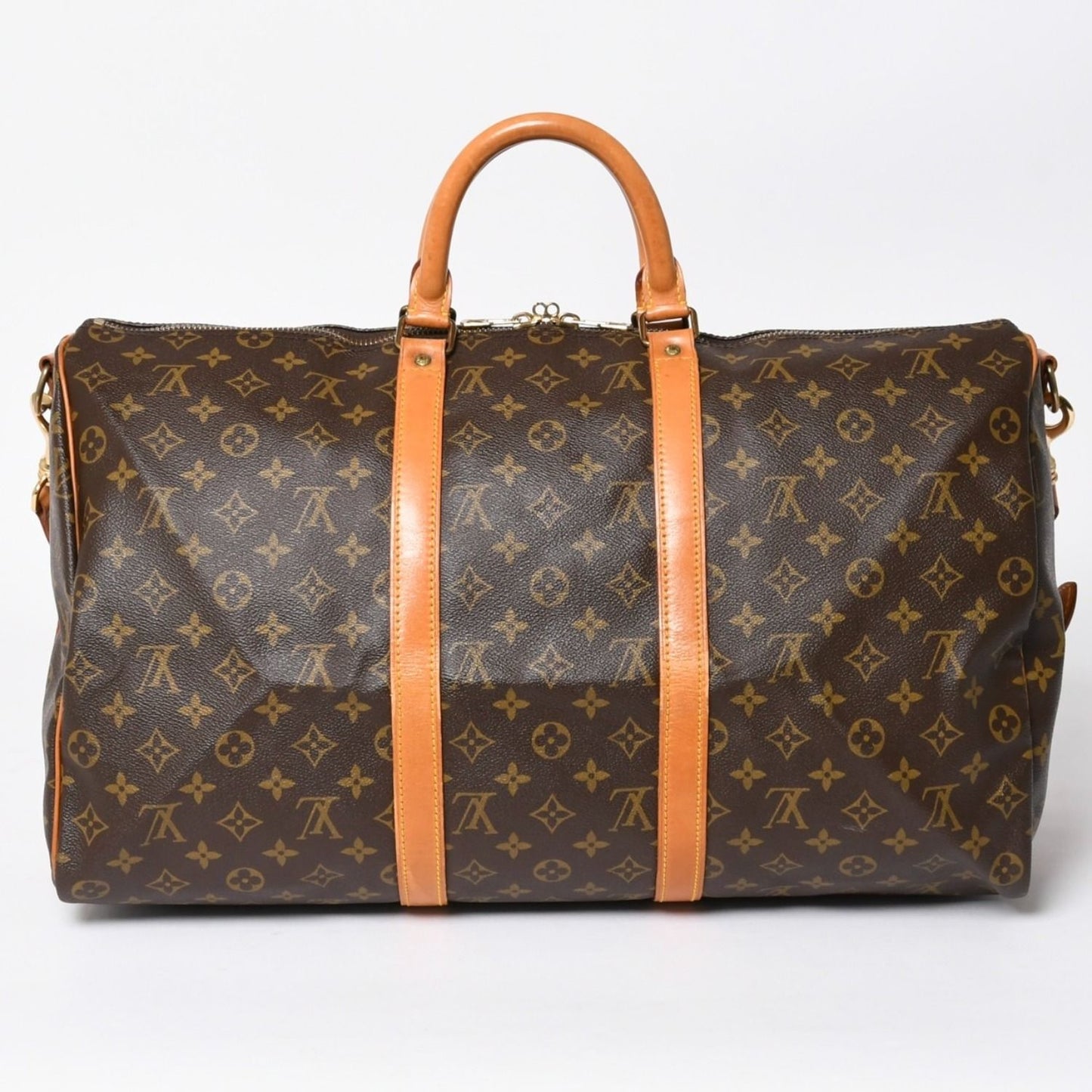 Louis Vuitton Monogram Keepall Bandouliere 50 Brown Boston Bag — view 2