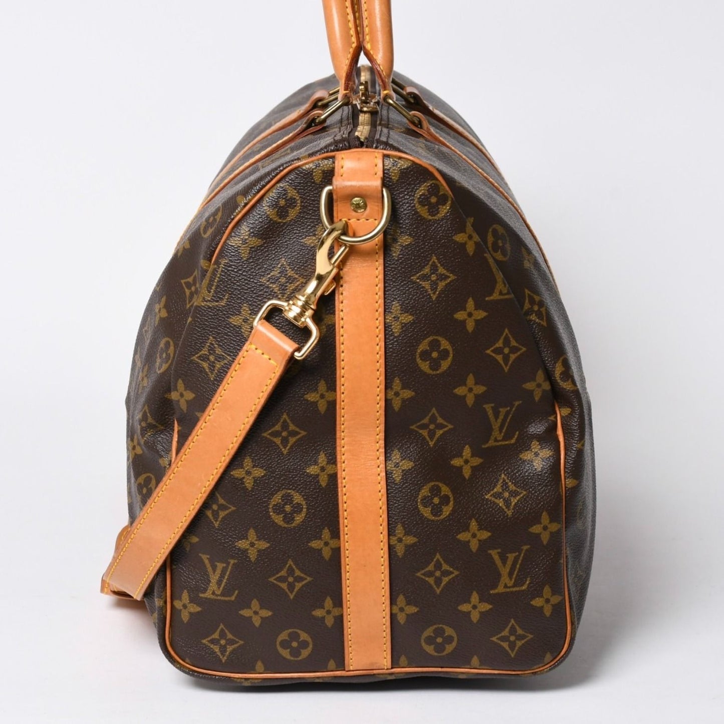Louis Vuitton Monogram Keepall Bandouliere 50 Brown Boston Bag — view 4