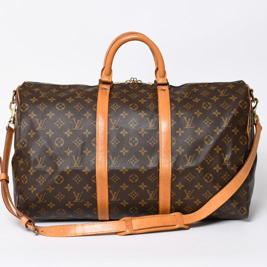 Louis Vuitton Monogram Keepall Bandouliere 50 Brown Boston Bag
