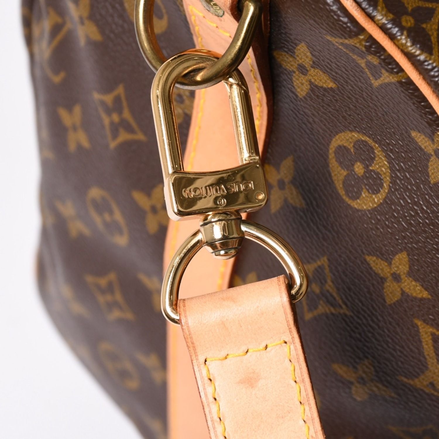 Louis Vuitton Monogram Keepall Bandouliere 55 2-Way Boston Bag Brown Canvas — view 7