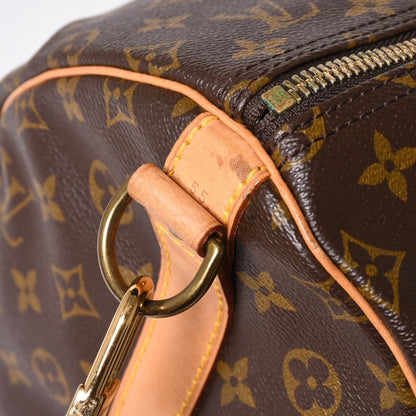 Louis Vuitton Monogram Keepall Bandouliere 55 2-Way Boston Bag Brown Canvas — view 6