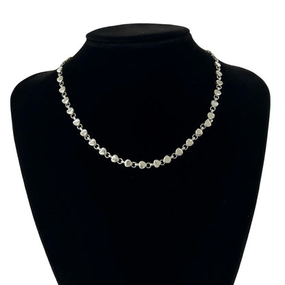 Tiffany & Co Vintage Puff Heart Necklace 925 Sterling Silver Chain Choker — view 2
