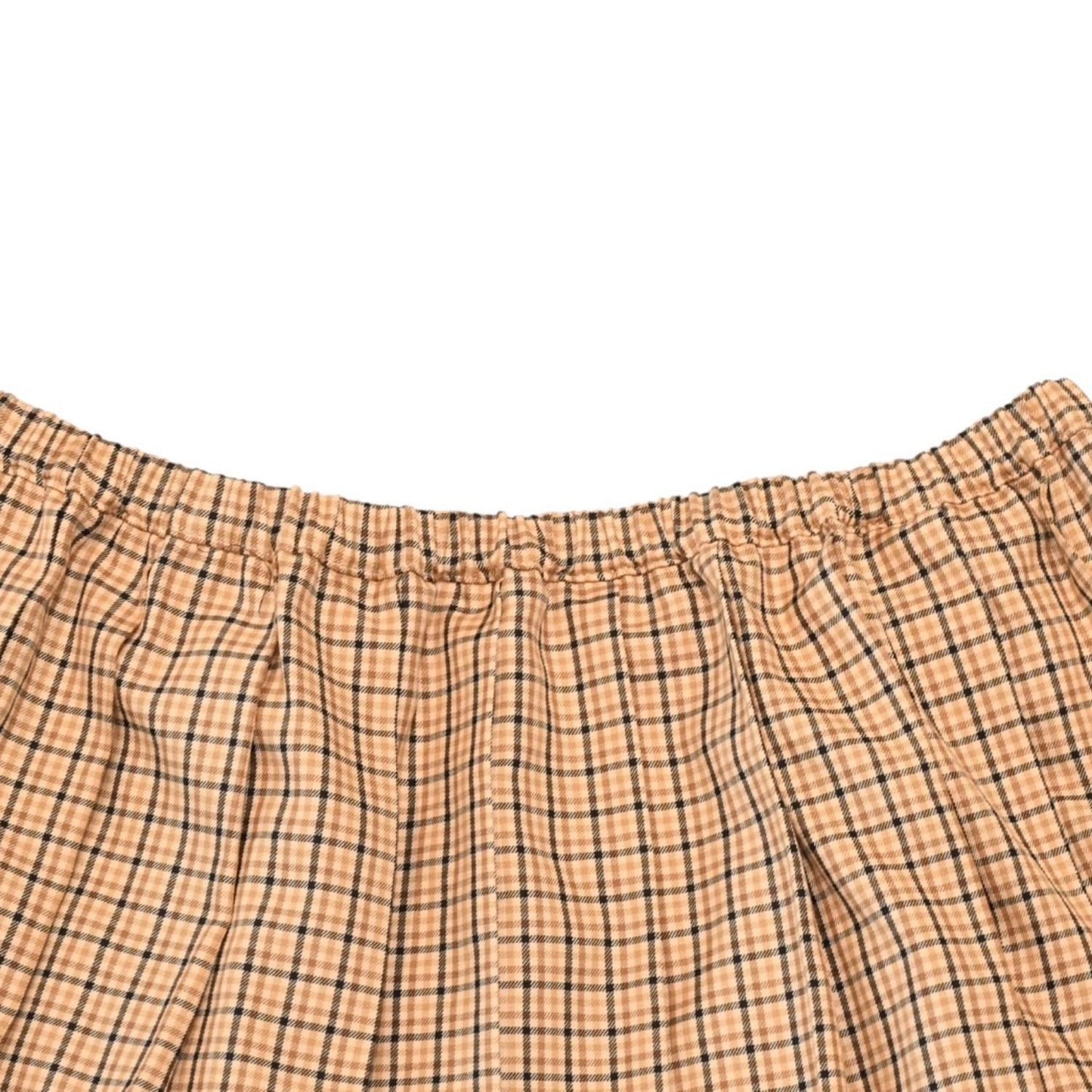 Miu Miu Pleated Check Mini Skirt Beige Brown Pattern Y2k — view 7