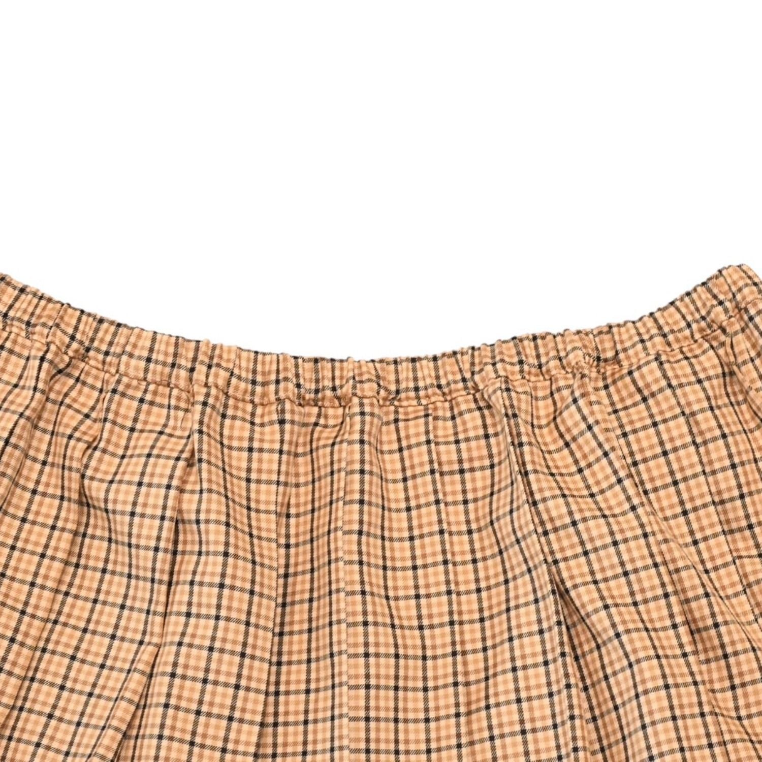Miu Miu Pleated Check Mini Skirt Beige Brown Pattern Y2k — view 7