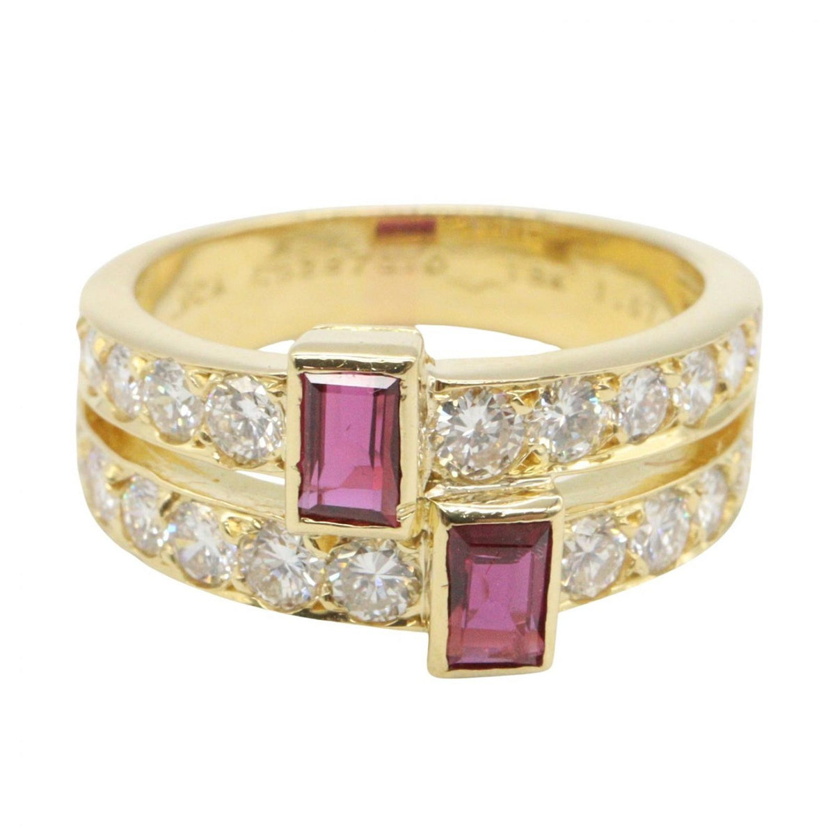 Van Cleef & Arpels Ring Ruby Diamond 18K — view 2