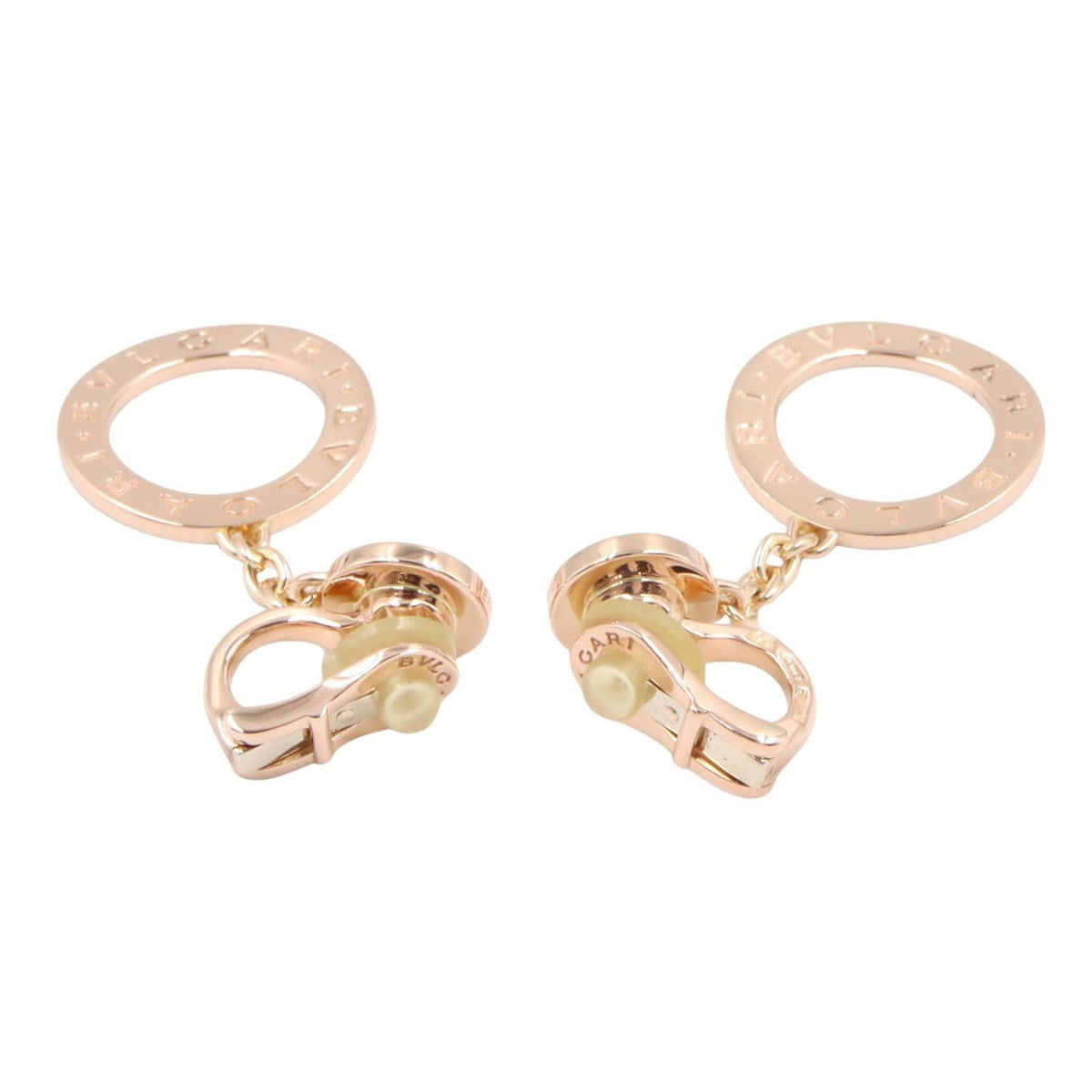 Bvlgari Earrings Pave Diamond 18K Pink Gold — view 2