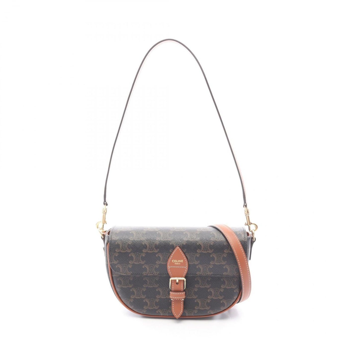 Celine Shoulder Bag Folco Triomphe Leather