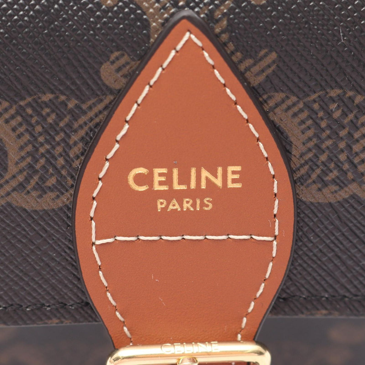 Celine Shoulder Bag Folco Triomphe Leather — view 4