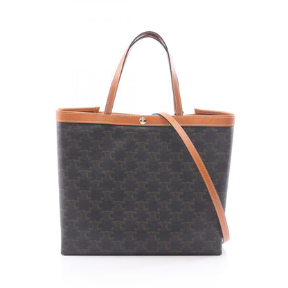 Celine Tote Bag Small Square Cabas Triomphe Leather 2-Way Shoulder