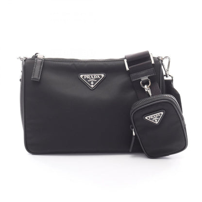 Prada Shoulder Bag Nylon Saffiano Leather