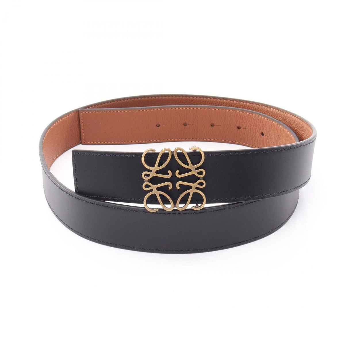Loewe Belt Anagram Antique Gold Reversible Leather — view 5
