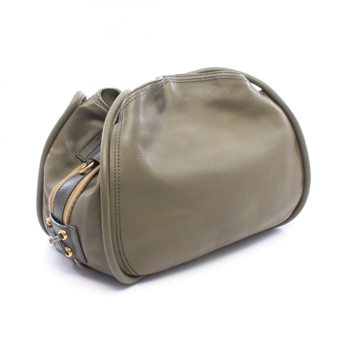 Dior Shoulder Bag Lattice Messenger Green Leather — view 2