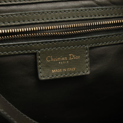 Dior Shoulder Bag Lattice Messenger Green Leather — view 4