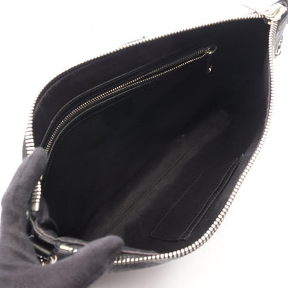 Gucci Shoulder Bag GG Supreme Webbing Line Gray Black Canvas Leather — view 3