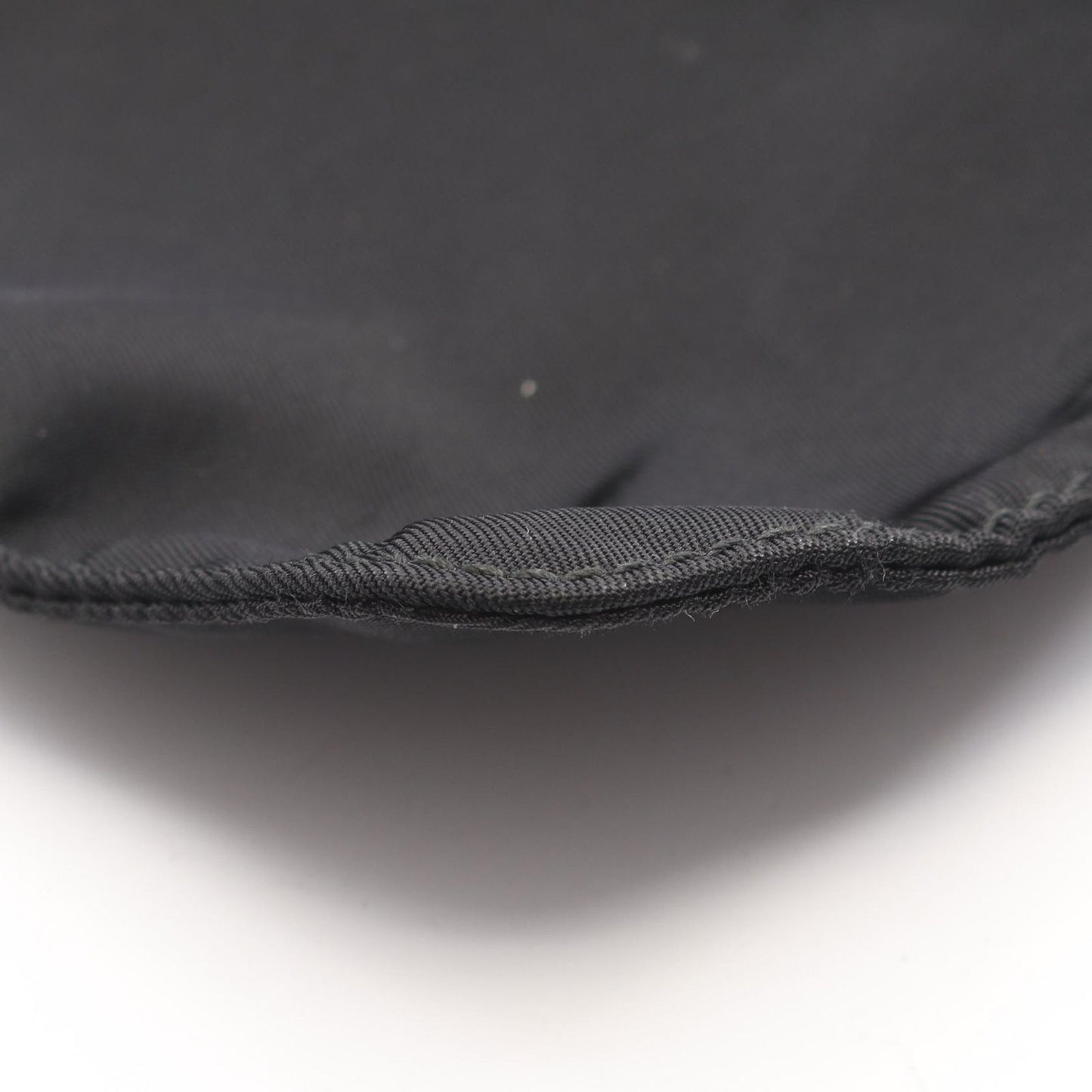 Prada Shoulder Bag Triangle Logo Black Nylon Leather — view 6