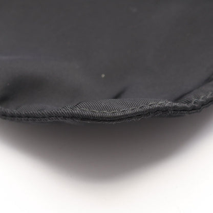 Prada Shoulder Bag Triangle Logo Black Nylon Leather — view 6