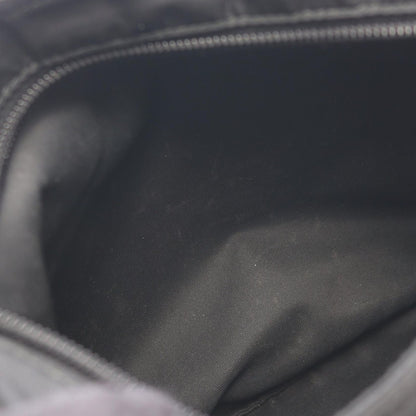 Prada Shoulder Bag Triangle Logo Black Nylon Leather — view 5