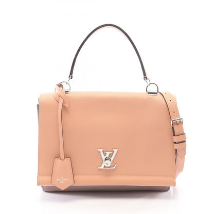 Louis Vuitton Handbag Lockme 2 Pink Gray Noir Leather
