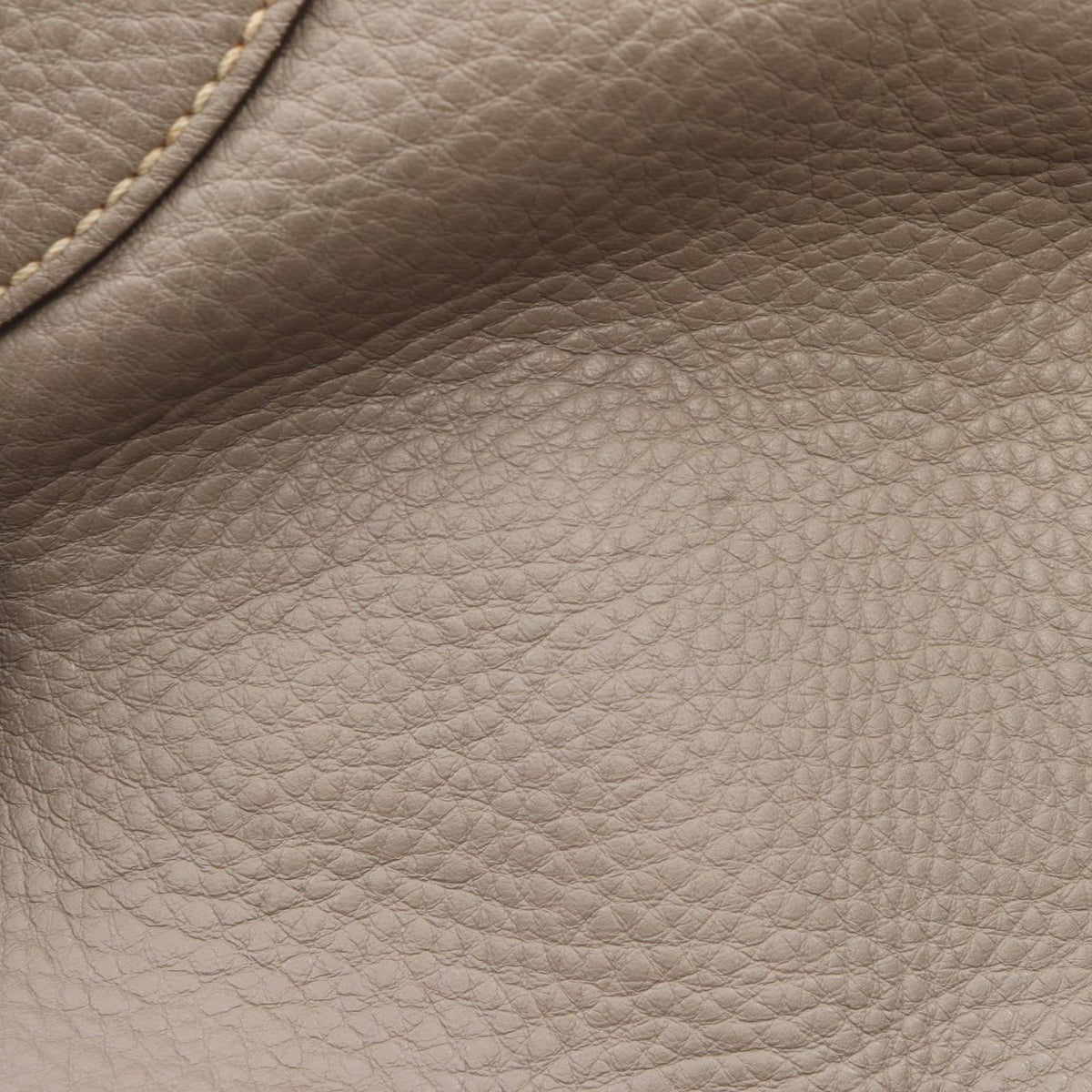 Prada Handbag Vitello Daino Gray Leather Triangle Logo Tote — view 8