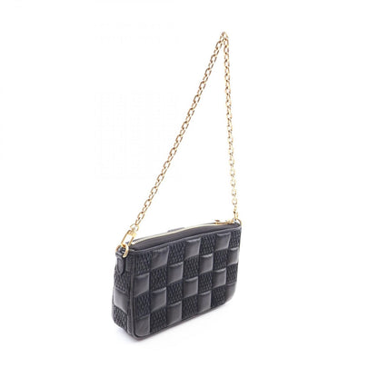 Louis Vuitton Shoulder Bag Pochette Troca Damier Giant Noir Leather — view 2