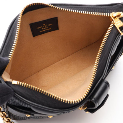 Louis Vuitton Shoulder Bag Pochette Troca Damier Giant Noir Leather — view 3
