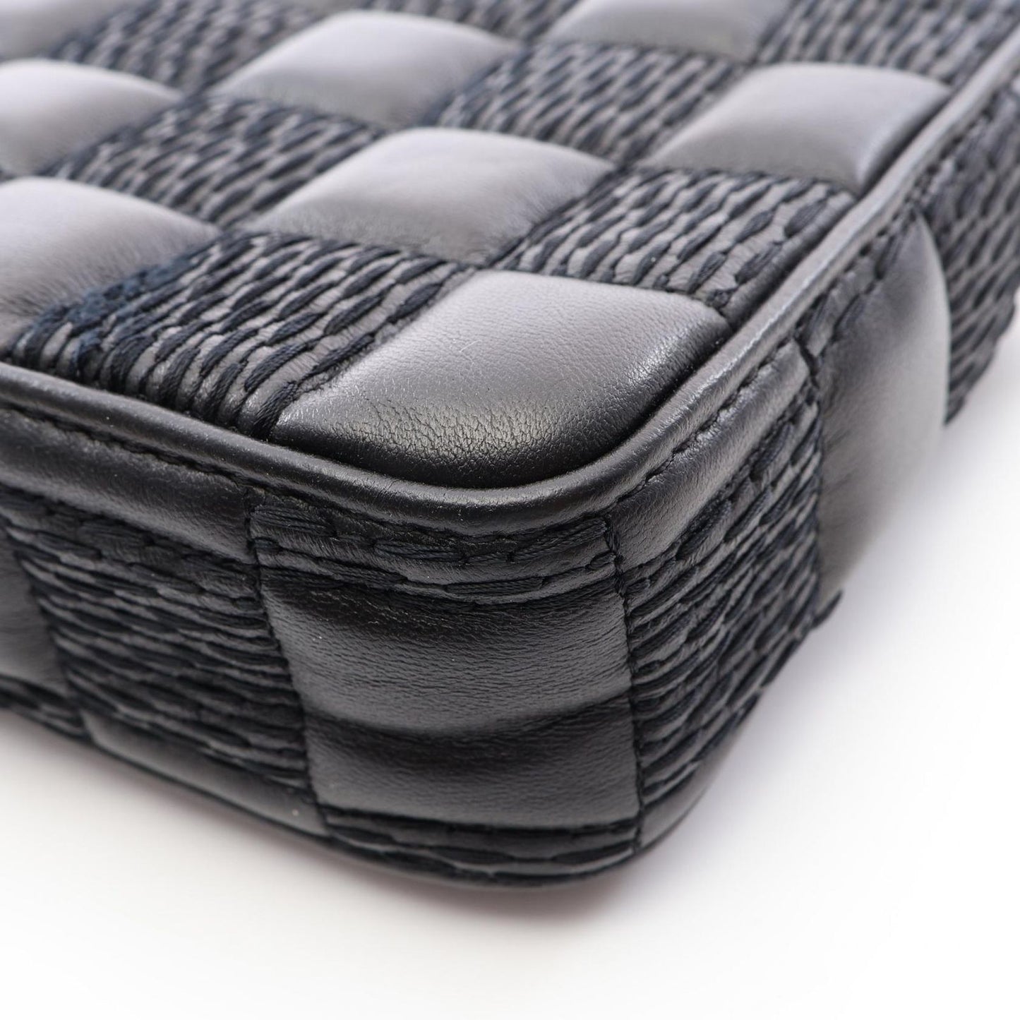 Louis Vuitton Shoulder Bag Pochette Troca Damier Giant Noir Leather — view 6