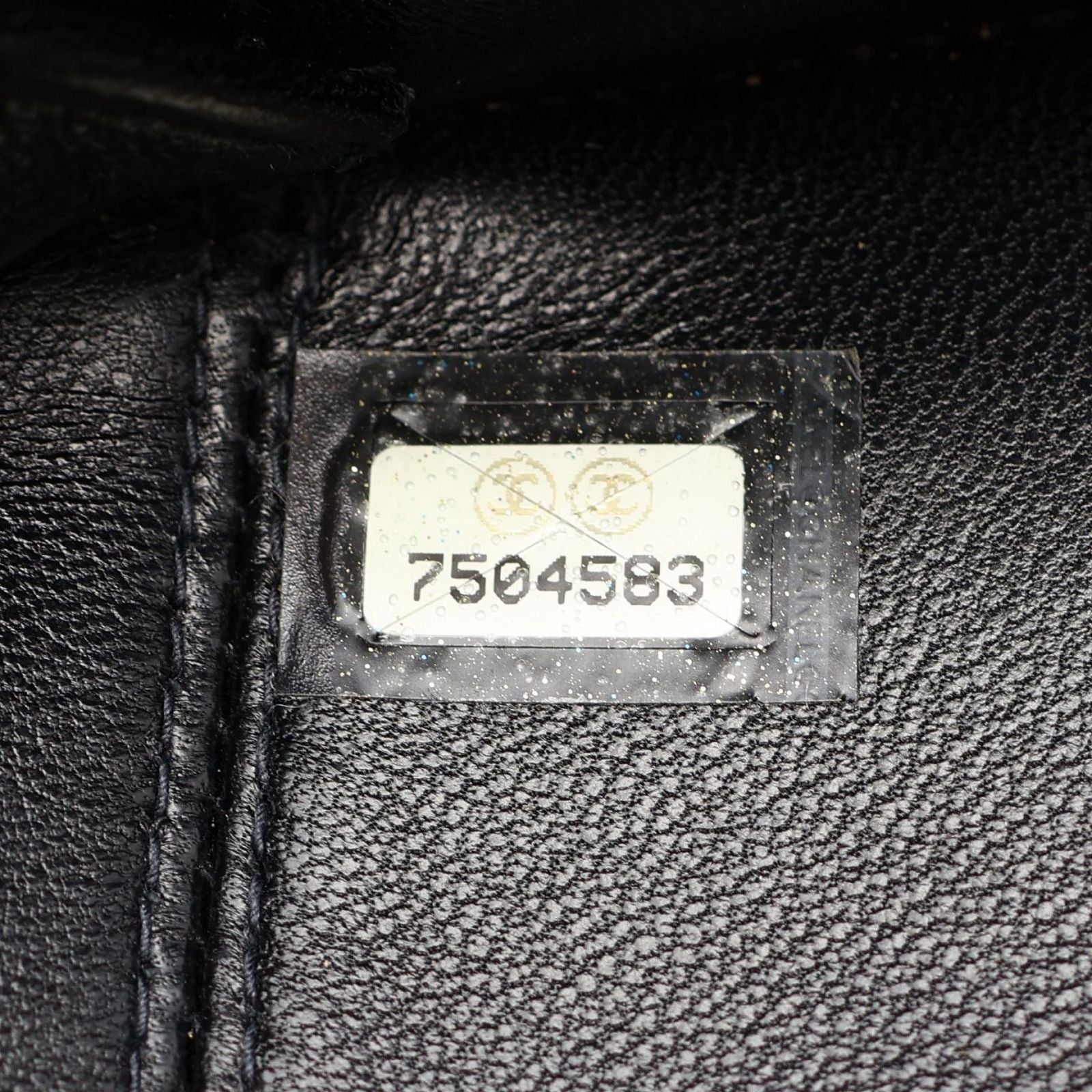 Chanel Handbag Camellia Black Lambskin Fabric Chain Bag — view 5