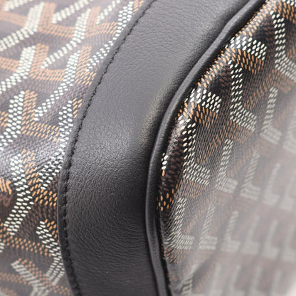 Goyard Shoulder Bag Petit Flo Black Brown Canvas Leather — view 5