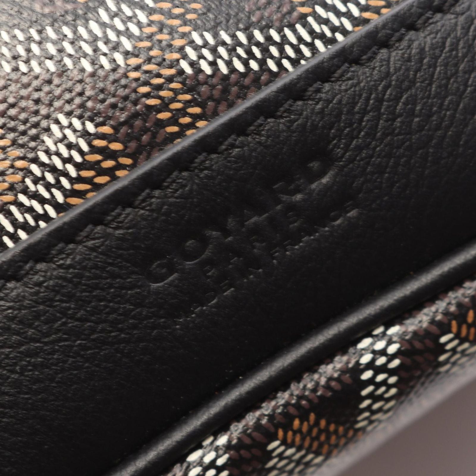 Goyard Shoulder Bag Petit Flo Black Brown Canvas Leather — view 4