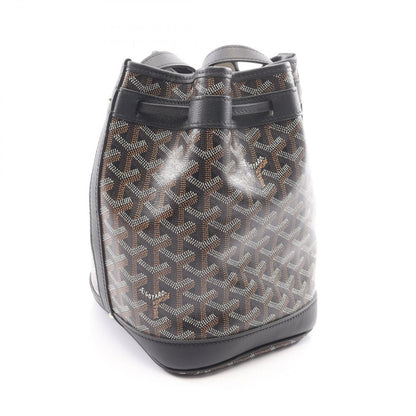 Goyard Shoulder Bag Petit Flo Black Brown Canvas Leather — view 2