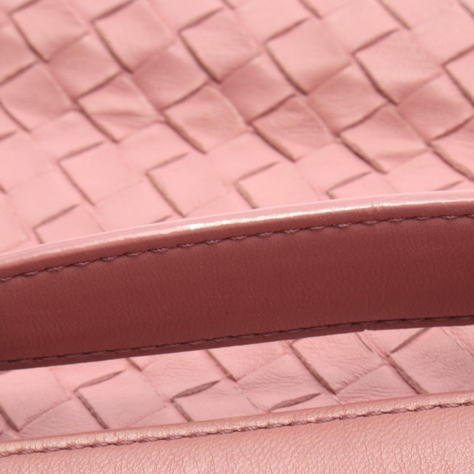 Bottega Veneta Shoulder Bag Intrecciato Pink Leather Chain — view 8