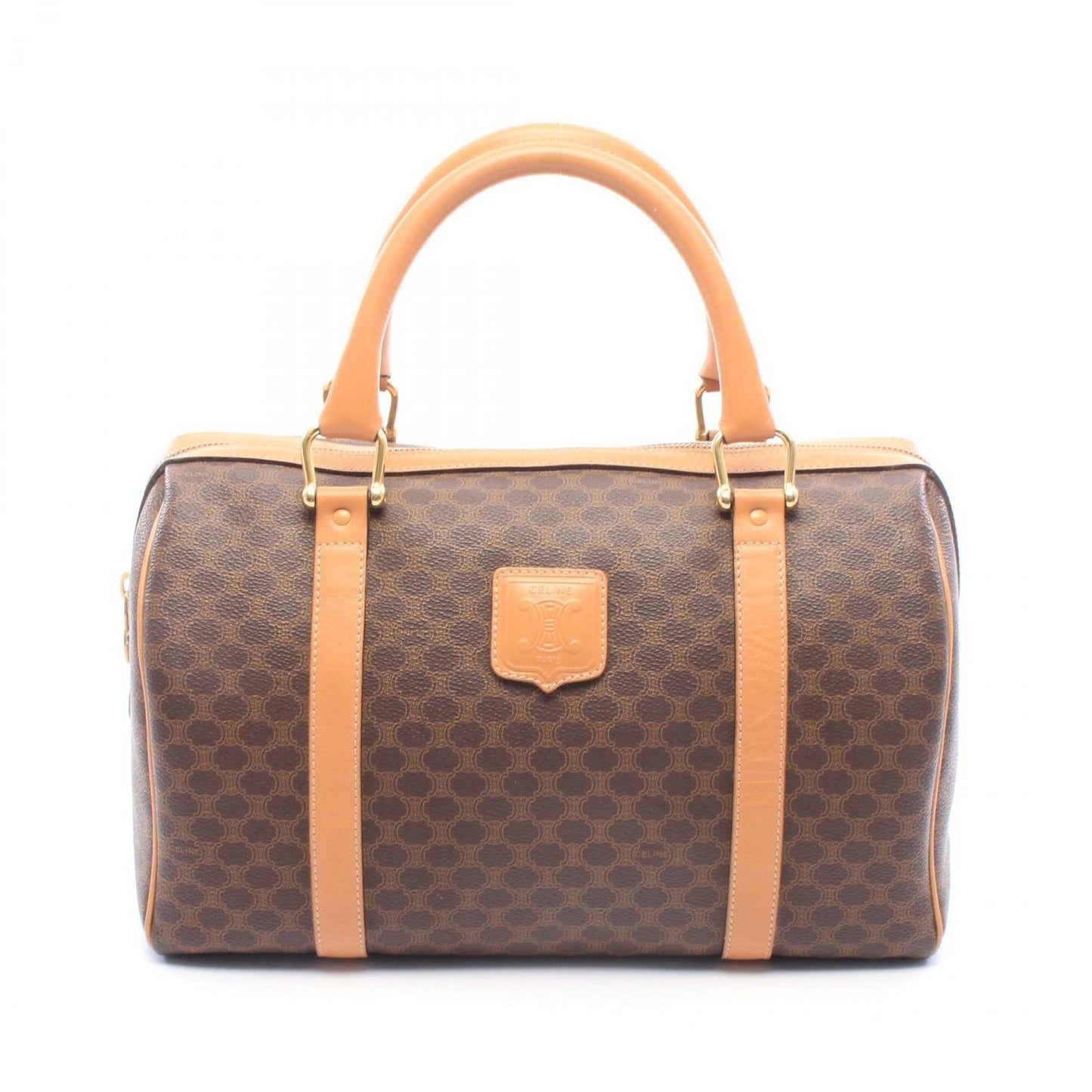 Celine Handbag Macadamia Brown Canvas Leather