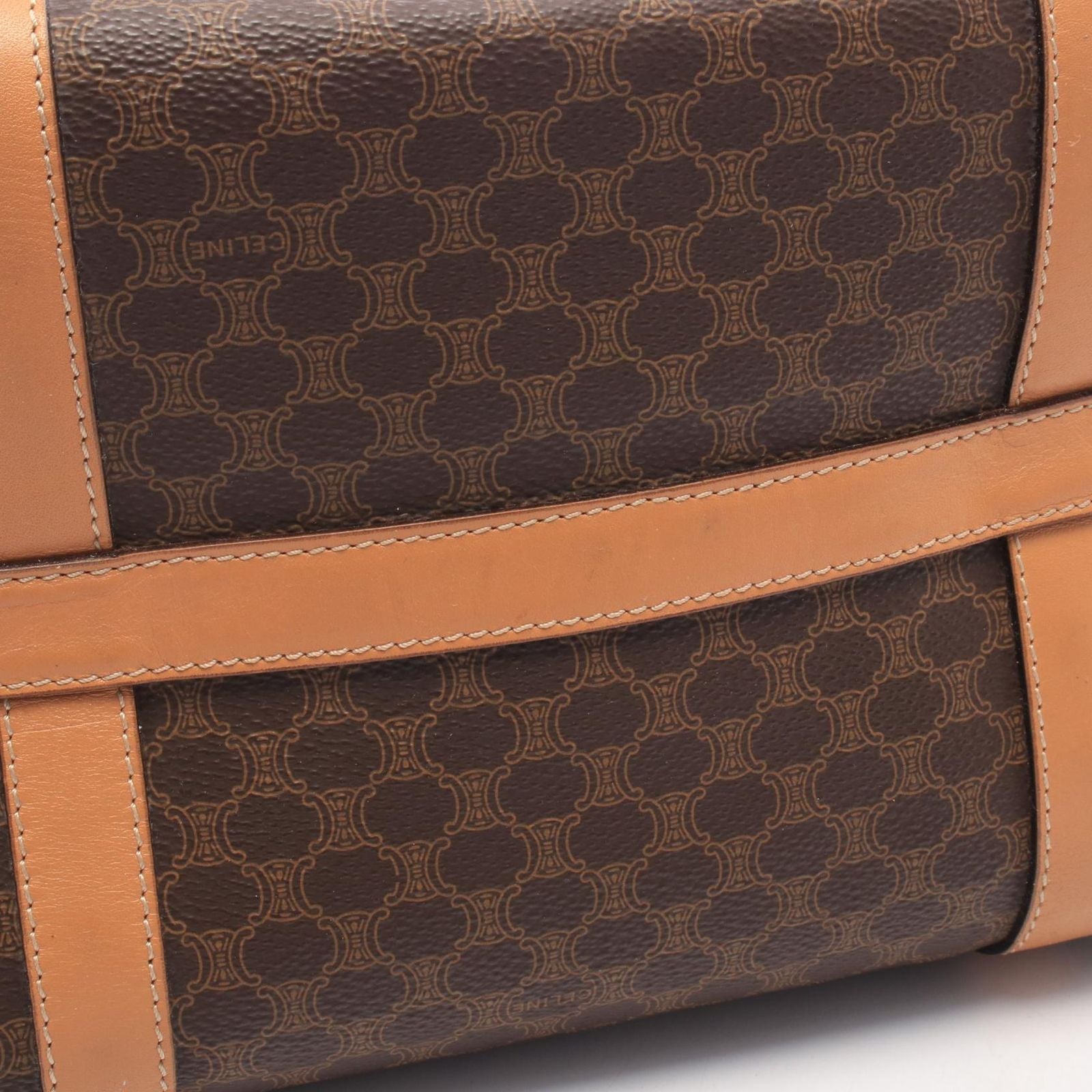 Celine Handbag Macadamia Brown Canvas Leather — view 6