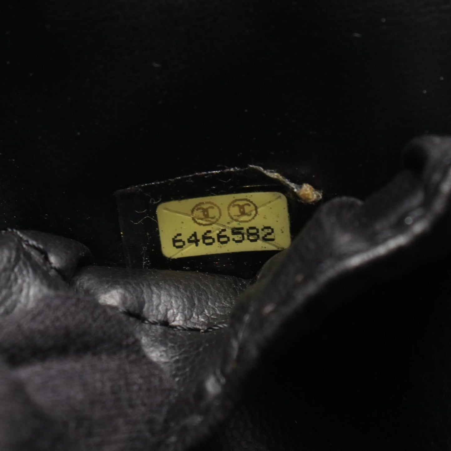Chanel Handbag CC Logo Black Caviar Leather Vertical Vanity — view 5