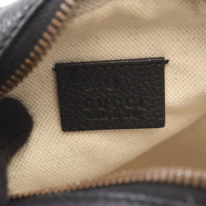 Gucci Shoulder Bag Webbing Line Black Leather Logo Print — view 4
