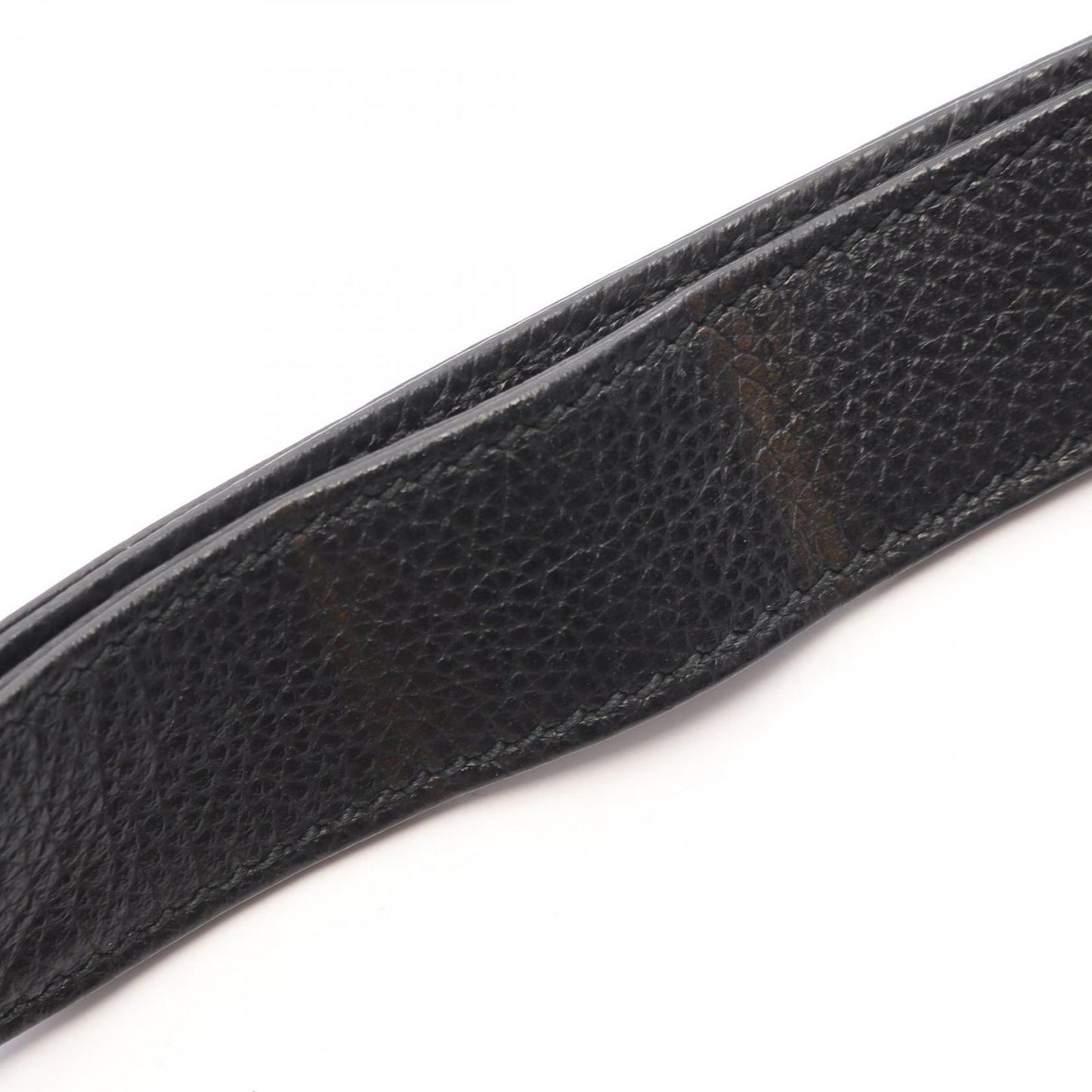 Gucci Shoulder Bag Webbing Line Black Leather Logo Print — view 7