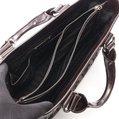 Celine Handbag Boogie Bag C Saluki Gray Brown Canvas Leather — view 3