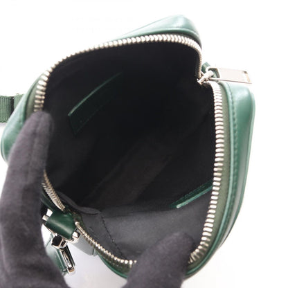 Dior Shoulder Bag World Tour Messenger Pouch Oblique Green Leather — view 3