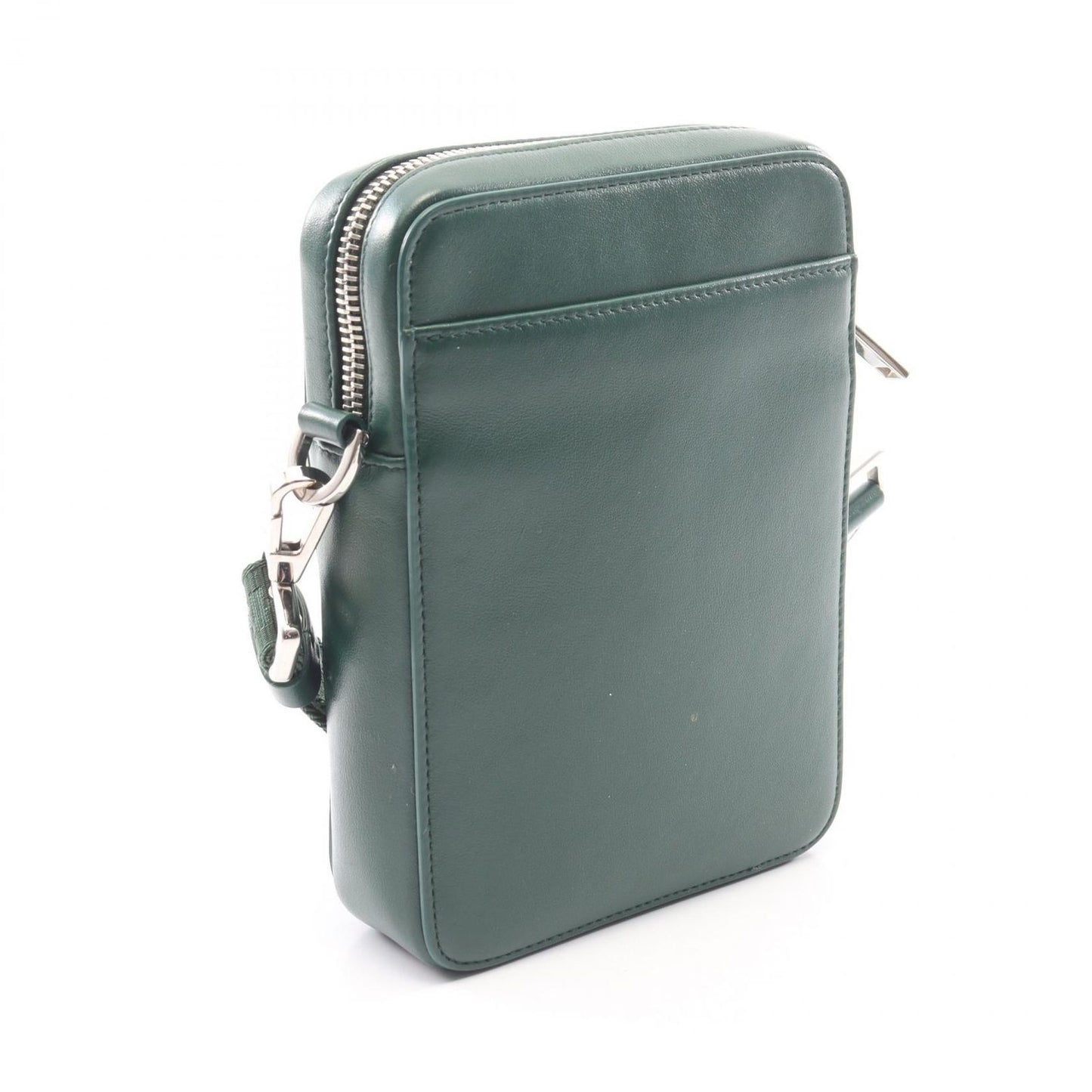 Dior Shoulder Bag World Tour Messenger Pouch Oblique Green Leather — view 2