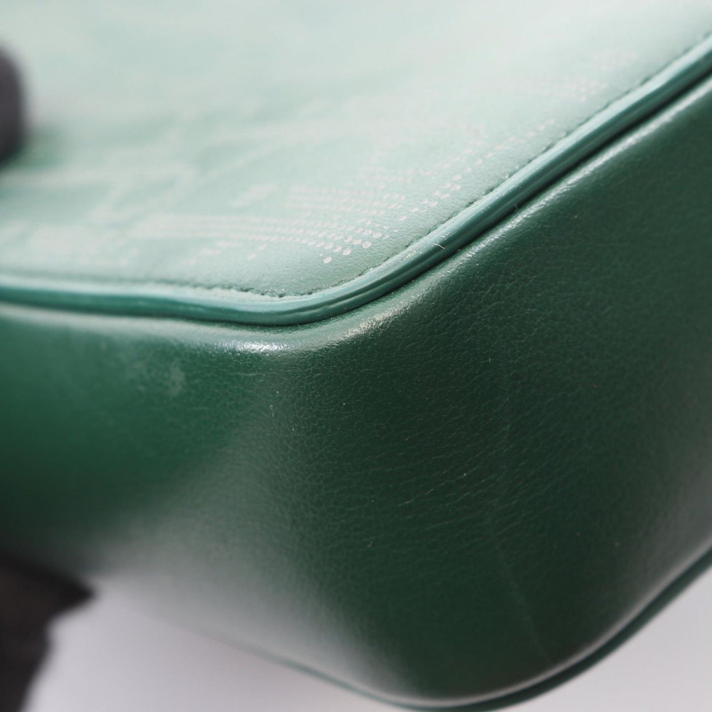 Dior Shoulder Bag World Tour Messenger Pouch Oblique Green Leather — view 6