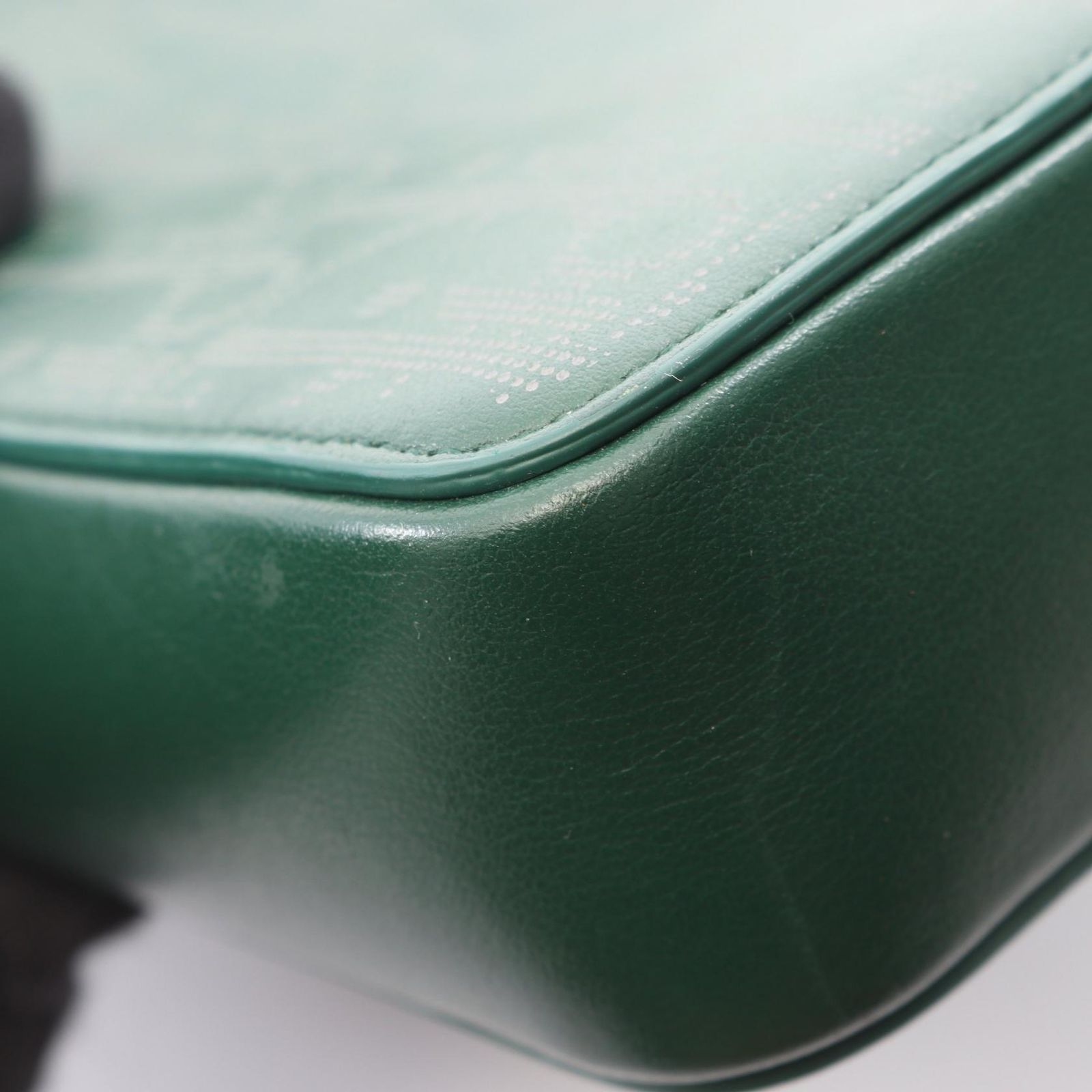 Dior Shoulder Bag World Tour Messenger Pouch Oblique Green Leather — view 6