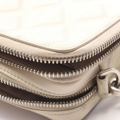Dior Shoulder Bag Messenger Pouch CD Diamond Ivory Canvas Leather — view 7