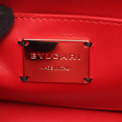 Bvlgari Handbag Serpenti Diamond Blast 2-Way Red Leather Chain — view 4